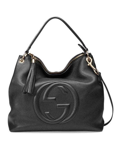 gucci black leather soho large tote bag|Gucci soho shoulder bag australia.